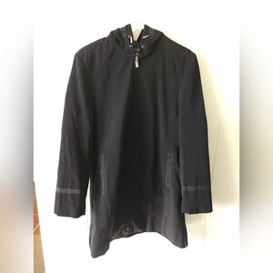 Anne Klein Black Hooded Jacket Size M
